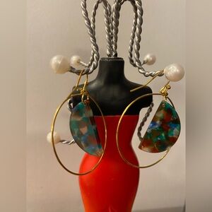 NEW Acrylic half-moon earring